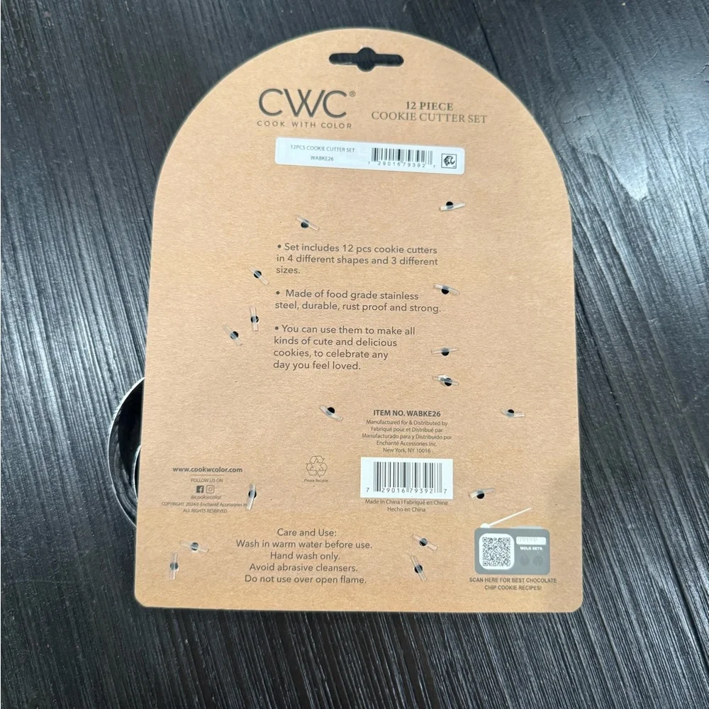 NWT CWC Silver Cookie Cutter Set - Picture 2 of 2